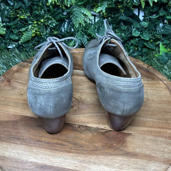 COMFORTIVA Bootie Women 10 Olive Green Angelique Lace Up Leather Heels 1979 - Picture 8 of 11